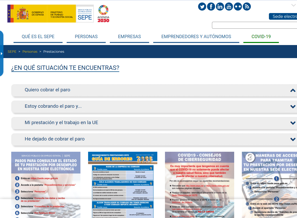 ¿Cómo solicitar las prestaciones SEPE para desempleados?